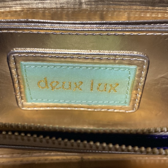 Deux Lux Silver Wallet Faux Pearl Sequence. Gently Used. Functional and Stylish - Picture 5 of 17
